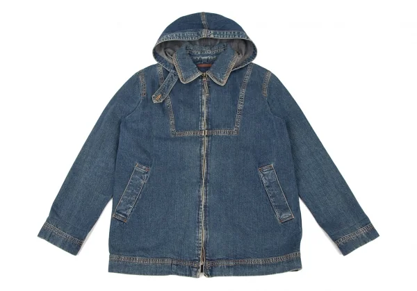 アデュートリステスADIEU TRISTESSE コットンフ-ド着脱デニムジャケット インディゴ38 K-107901_002