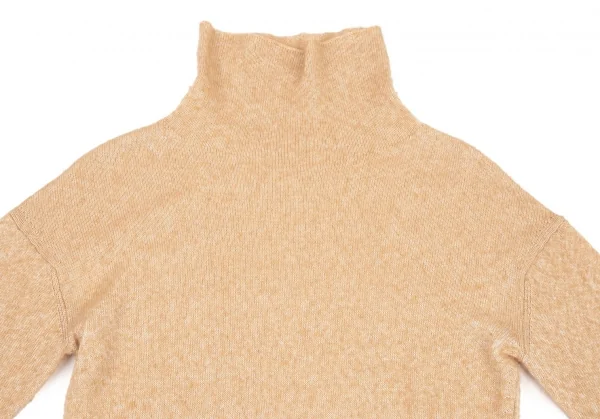 ヨシエイナバYOSHIE INABA シルクカシミヤタートルネックニットセーター ベージュ11 K-107906_003