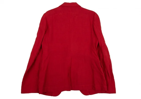 コムデギャルソンCOMME des GARCONSリネン製品染めジャケット 赤M K-107910_014
