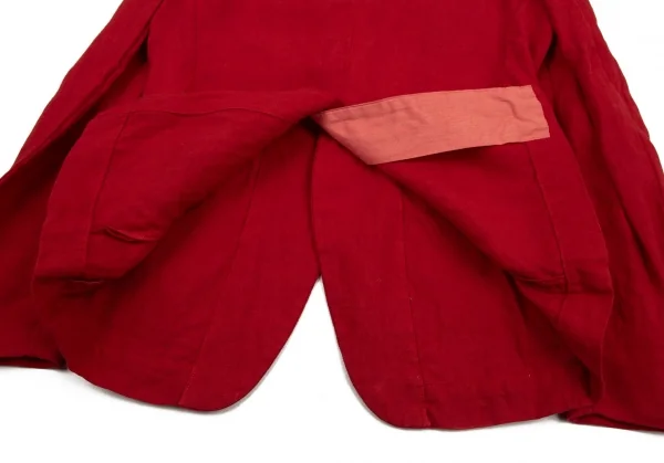 コムデギャルソンCOMME des GARCONSリネン製品染めジャケット 赤M K-107910_015
