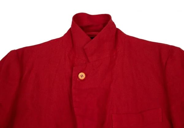 コムデギャルソンCOMME des GARCONSリネン製品染めジャケット 赤M K-107910_005
