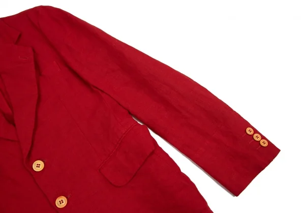 コムデギャルソンCOMME des GARCONSリネン製品染めジャケット 赤M K-107910_007