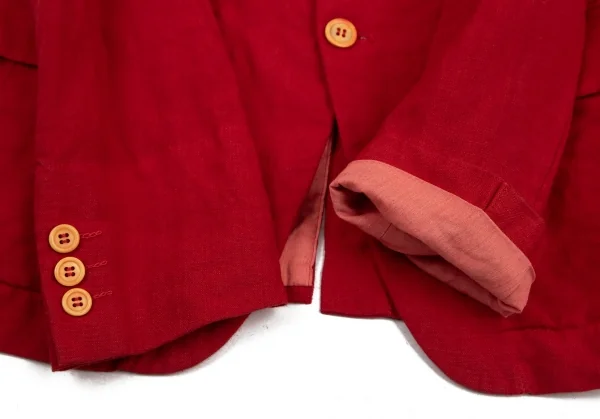 コムデギャルソンCOMME des GARCONSリネン製品染めジャケット 赤M K-107910_008