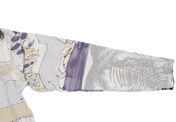 バジュラbajra ボタニカルグラフィックプリントトップス 白グレー他L位 K-107953_004