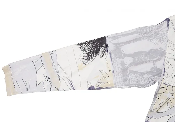 バジュラbajra ボタニカルグラフィックプリントトップス 白グレー他L位 K-107953_005