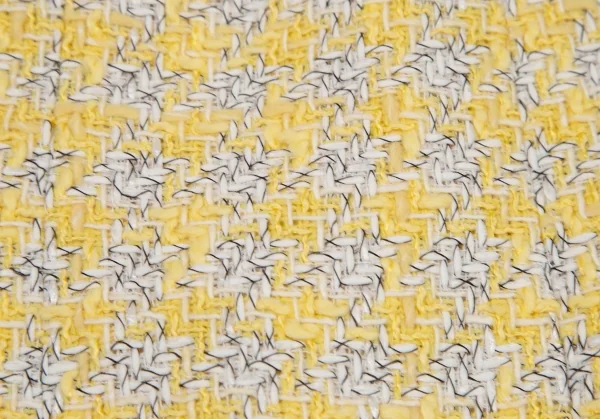 シャネルCHANEL ファンシーツイードハウンドトゥースノーカラージャケット 黄40 K-107958_016