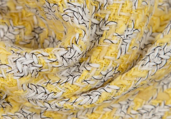 シャネルCHANEL ファンシーツイードハウンドトゥースノーカラージャケット 黄40 K-107958_017