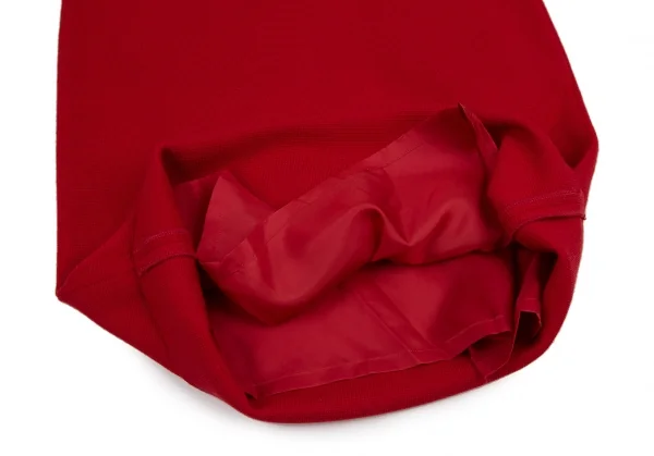 イヴサンローランYves Saint Laurent ペイズリージャガードニットアンサンブルワンピース 赤M K-107963_007