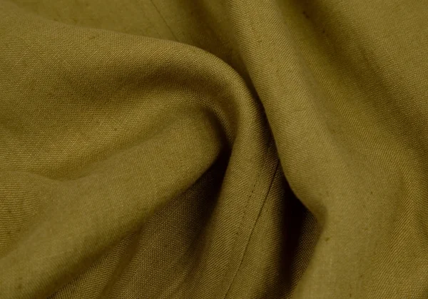 イヴサンローランYves Saint Laurent リネン金ボタンダブルセットアップスーツ カーキS・L K-107966_018