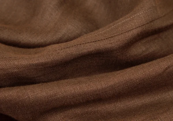 イヴサンローランYves Saint Laurent リネン台形スカート 茶M K-107968_010