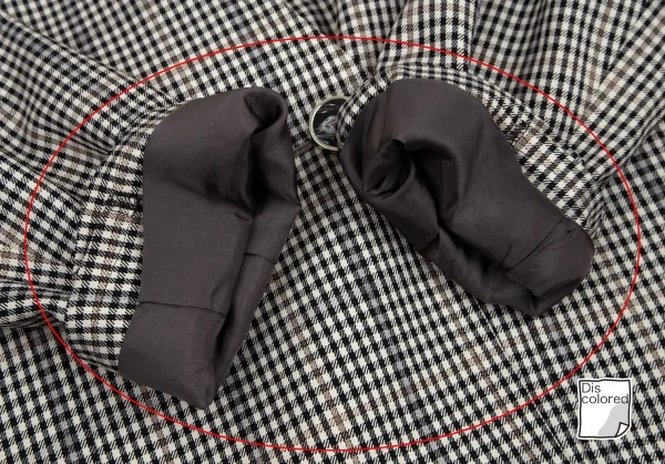 イヴサンローランYves Saint Laurent シェパードチェックノーカラーダブルセットアップスーツ オフ黒M・L K-107972_007