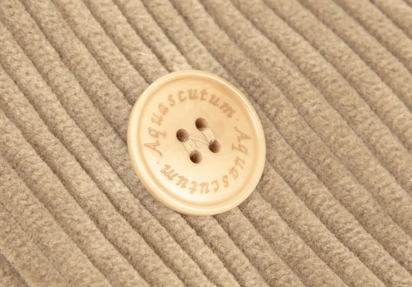 アクアスキュータムAquascutum 裏チェックコーデュロイロングトレンチコート モカ8 K-107983_010