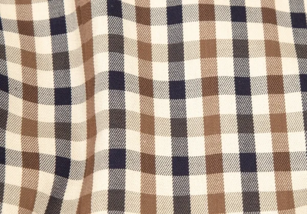 アクアスキュータムAquascutum 裏チェックコーデュロイロングトレンチコート モカ8 K-107983_014