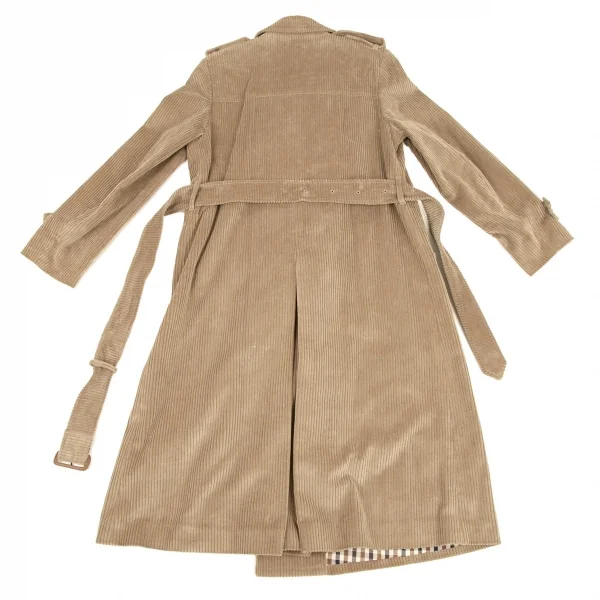 アクアスキュータムAquascutum 裏チェックコーデュロイロングトレンチコート モカ8 K-107983_015