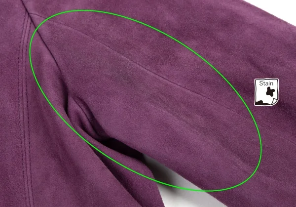 Kオブクリツィア K OF KRIZIA シープスウェードジップアップノーカラージャケット 紫42 K-107985_015