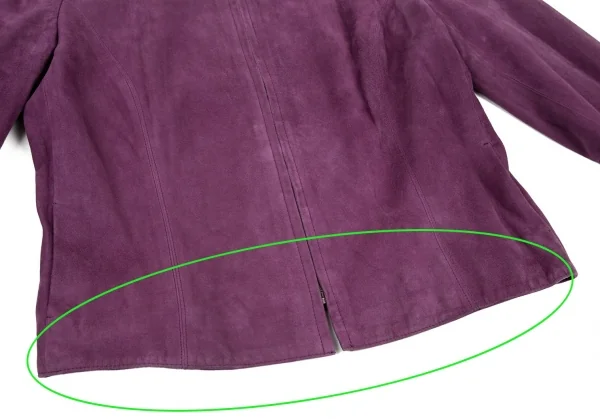 Kオブクリツィア K OF KRIZIA シープスウェードジップアップノーカラージャケット 紫42 K-107985_009