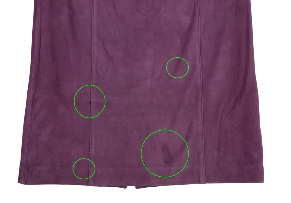 Kオブクリツィア K OF KRIZIA シープスウェードパネル切替スカート 紫42 K-107986_005