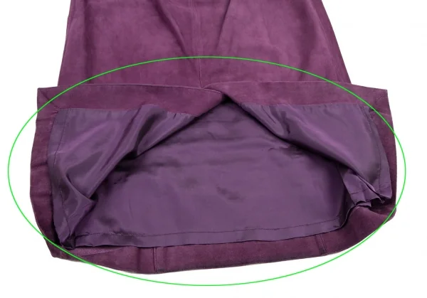 Kオブクリツィア K OF KRIZIA シープスウェードジップアップノーカラーセットアップスーツ 紫42 K-107987_015