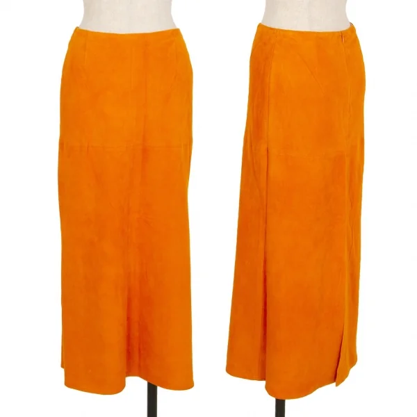Kオブクリツィア K OF KRIZIA シープスウェードスカート オレンジ40 K-107988_001