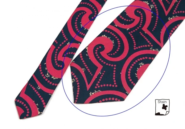 ポールスミスPaul Smith LONDON シルクトライバルドットネクタイ 紺ピンク K-108007_004