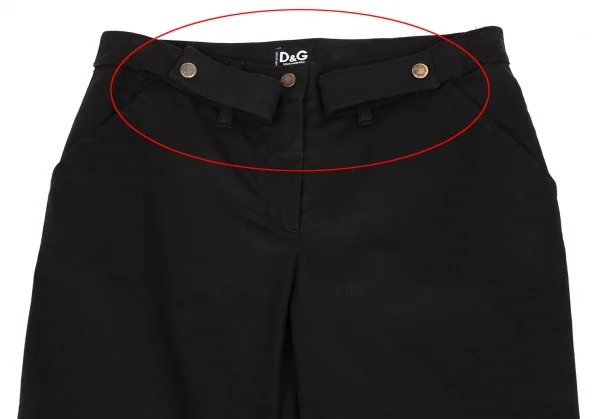 ディーアンドジーD&G ストレッチコットンベルトデザインパンツ 黒40 K-108016_002