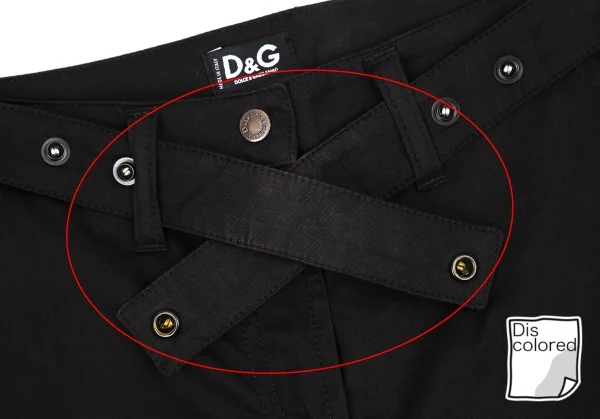 ディーアンドジーD&G ストレッチコットンベルトデザインパンツ 黒40 K-108016_004