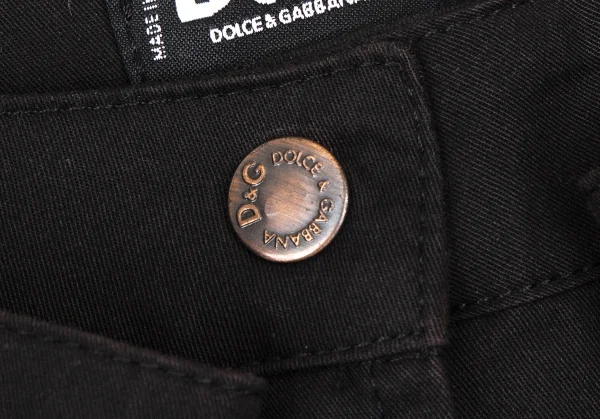 ディーアンドジーD&G ストレッチコットンベルトデザインパンツ 黒40 K-108016_006