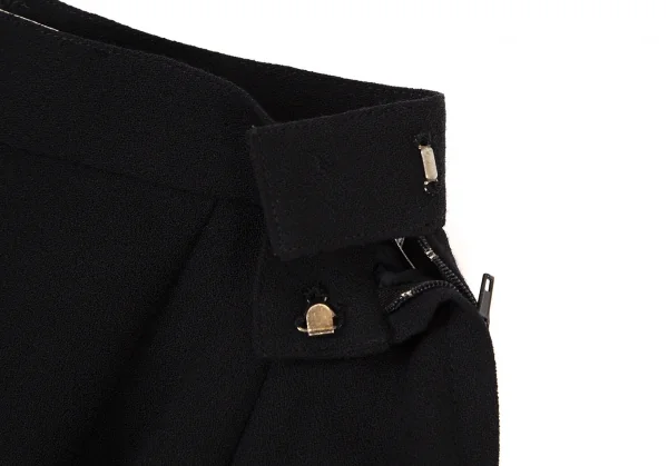 クリスチャンディオールChristian Dior ウールジョーゼット切替デザインスカート 濃紺M K-108018_004