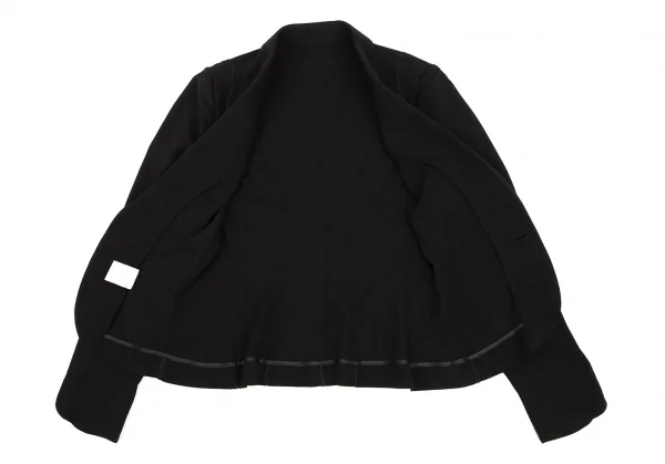 ジャンポールゴルチエJean Paul GAULTIER ストレッチジョーゼットカーブ切替ジャケット チャコール38 K-108020_011