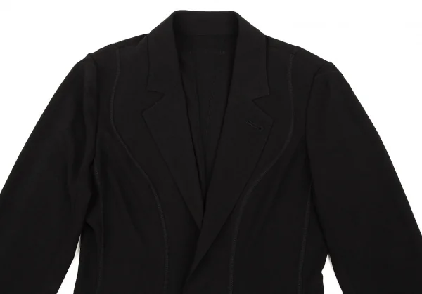 ジャンポールゴルチエJean Paul GAULTIER ストレッチジョーゼットカーブ切替ジャケット チャコール38 K-108020_003