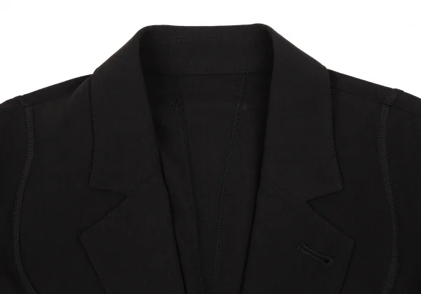 ジャンポールゴルチエJean Paul GAULTIER ストレッチジョーゼットカーブ切替ジャケット チャコール38 K-108020_004