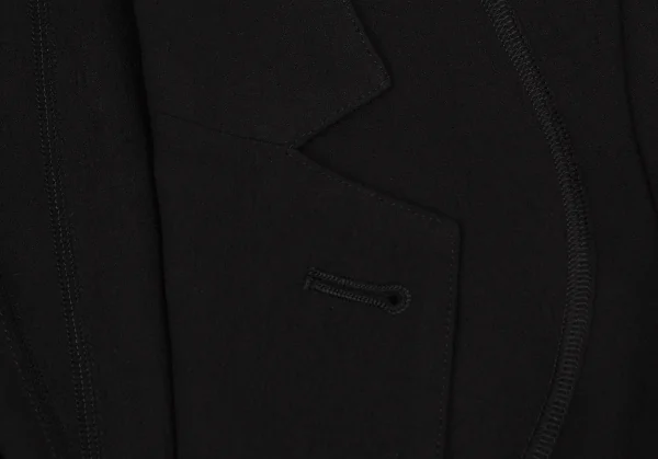 ジャンポールゴルチエJean Paul GAULTIER ストレッチジョーゼットカーブ切替ジャケット チャコール38 K-108020_005