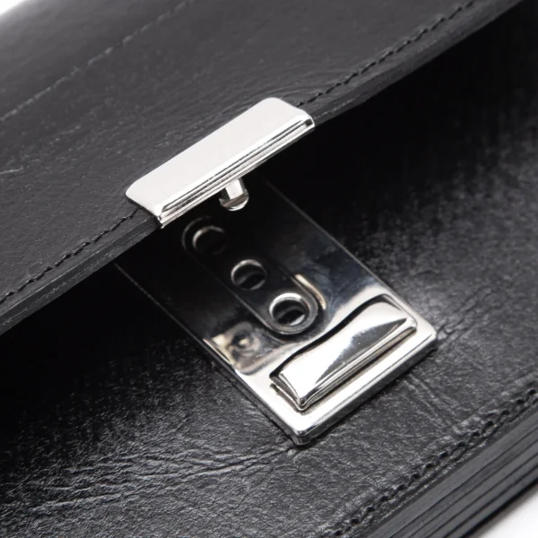 コムデギャルソンCOMME des GARCONS チェーンショルダー付きレザージャバラウォレット 黒 K-108036_010