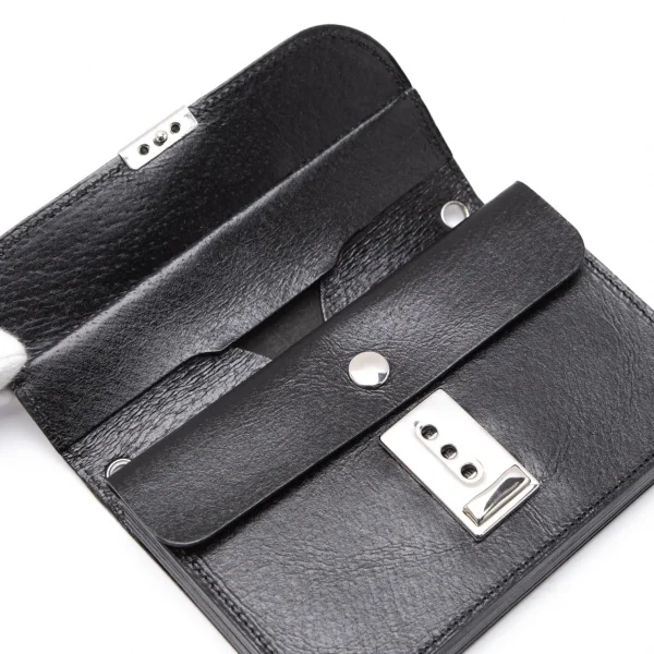 コムデギャルソンCOMME des GARCONS チェーンショルダー付きレザージャバラウォレット 黒 K-108036_011