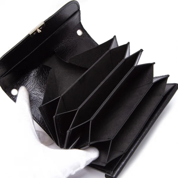 コムデギャルソンCOMME des GARCONS チェーンショルダー付きレザージャバラウォレット 黒 K-108036_013