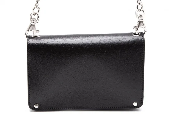 コムデギャルソンCOMME des GARCONS チェーンショルダー付きレザージャバラウォレット 黒 K-108036_005