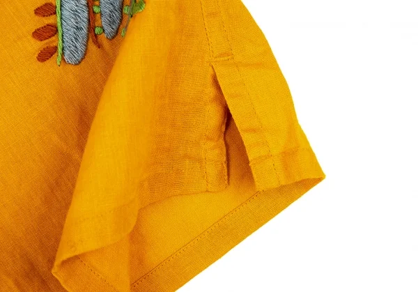 ハイスポーティングギア ミヤケデザインスタジオHAI SPORTING GEAR MIYAKE DESIGN STUDIO コットンリネン刺繍オープンカラーシャツ マスタードM K-108038_014