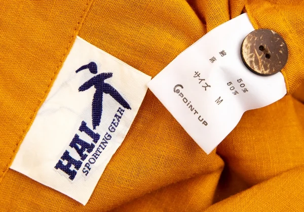 ハイスポーティングギア ミヤケデザインスタジオHAI SPORTING GEAR MIYAKE DESIGN STUDIO コットンリネン刺繍オープンカラーシャツ マスタードM K-108038_019