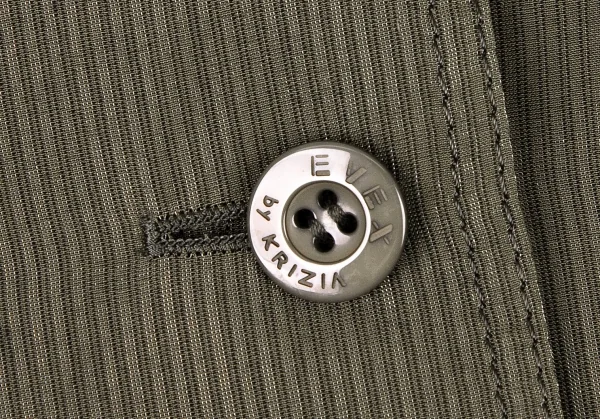 エヴェックス バイ クリツィアEVEX by KRIZIA ラメストライプタックブラウス 茶 カーキ42 K-108040_004