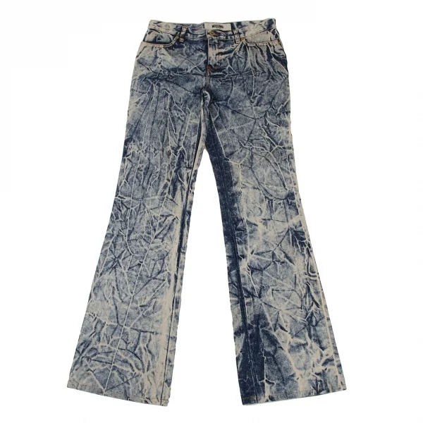 モスキーノ ジーンズMOSCHINO JEANS ケミカルウォッシュブーツカットデニム インディゴ28 K-108043_001