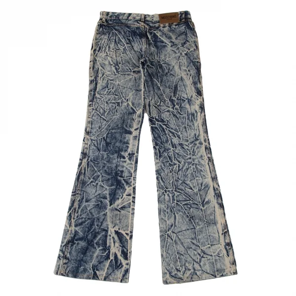 モスキーノ ジーンズMOSCHINO JEANS ケミカルウォッシュブーツカットデニム インディゴ28 K-108043_011