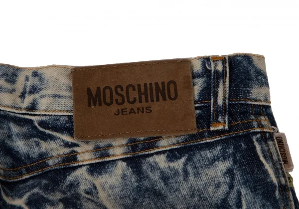 モスキーノ ジーンズMOSCHINO JEANS ケミカルウォッシュブーツカットデニム インディゴ28 K-108043_012