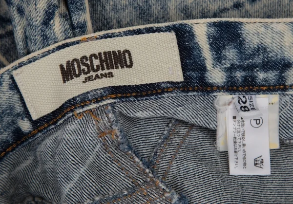 モスキーノ ジーンズMOSCHINO JEANS ケミカルウォッシュブーツカットデニム インディゴ28 K-108043_016
