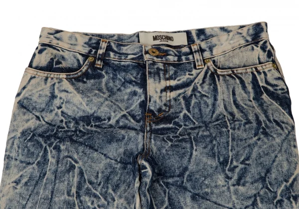 モスキーノ ジーンズMOSCHINO JEANS ケミカルウォッシュブーツカットデニム インディゴ28 K-108043_002