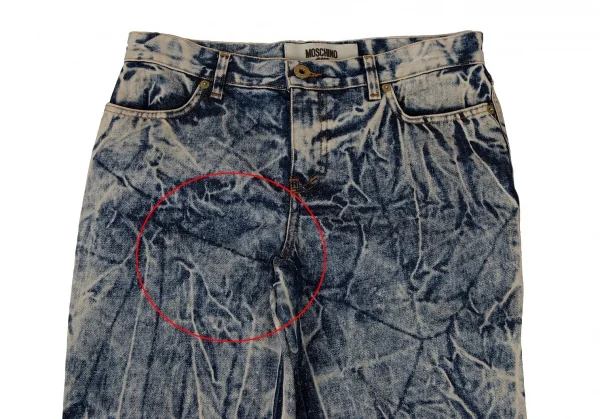 モスキーノ ジーンズMOSCHINO JEANS ケミカルウォッシュブーツカットデニム インディゴ28 K-108043_007