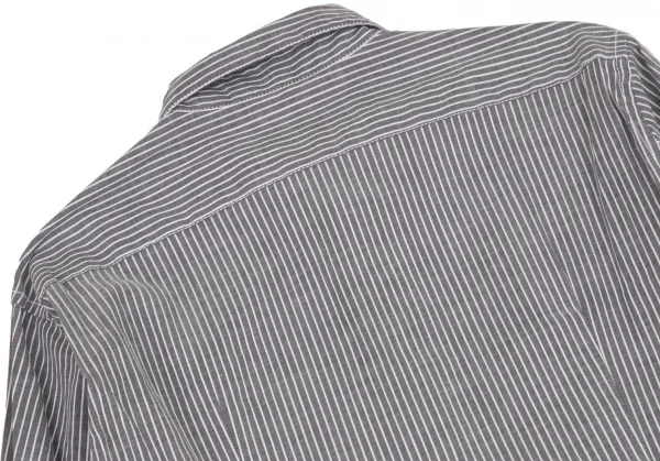 ジョセフ オムJOSEPH HOMME ストレッチリネンコットンストライプシャツ グレー白46 K-108047_012