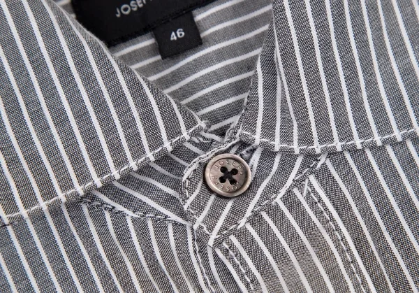 ジョセフ オムJOSEPH HOMME ストレッチリネンコットンストライプシャツ グレー白46 K-108047_005