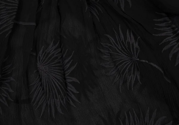 アンドゥムルメステールANN DEMEULEMEESTER ボタニカルエンブロイダリーシースルースカート 黒36 K-108050_013