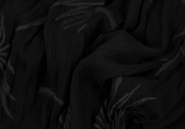 アンドゥムルメステールANN DEMEULEMEESTER ボタニカルエンブロイダリーシースルースカート 黒36 K-108050_015