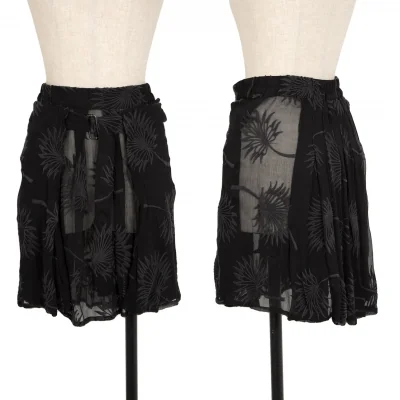 アンドゥムルメステールANN DEMEULEMEESTER ボタニカルエンブロイダリーシースルースカート